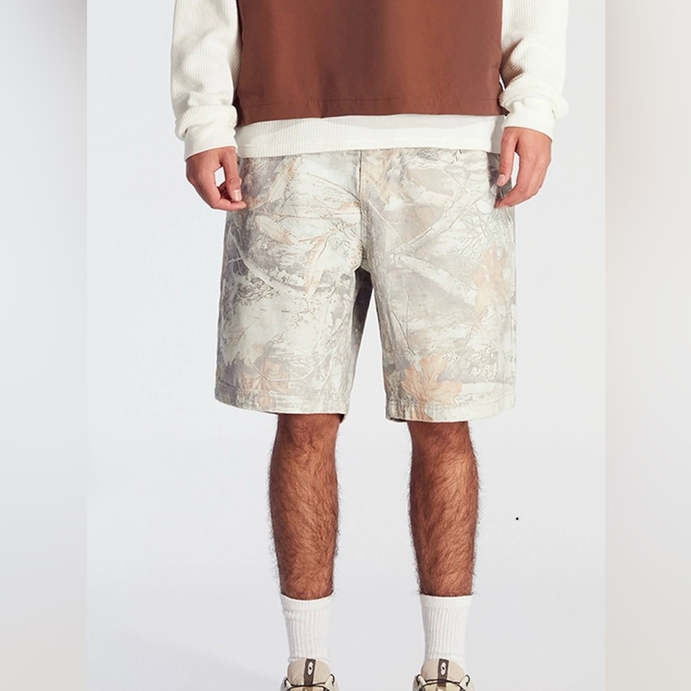 Pacsun Camo Extreme Baggy Denim Shorts
